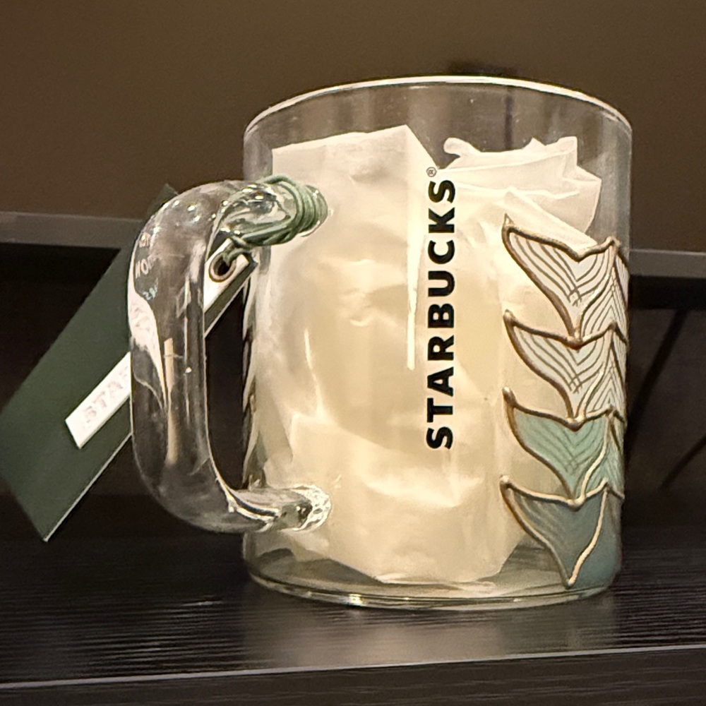 Starbucks Clear Glass Mug with Elegant Design